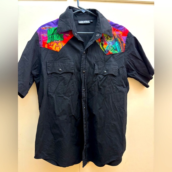 Kreepsville Mars Attack Button down Shirt - Picture 1 of 8